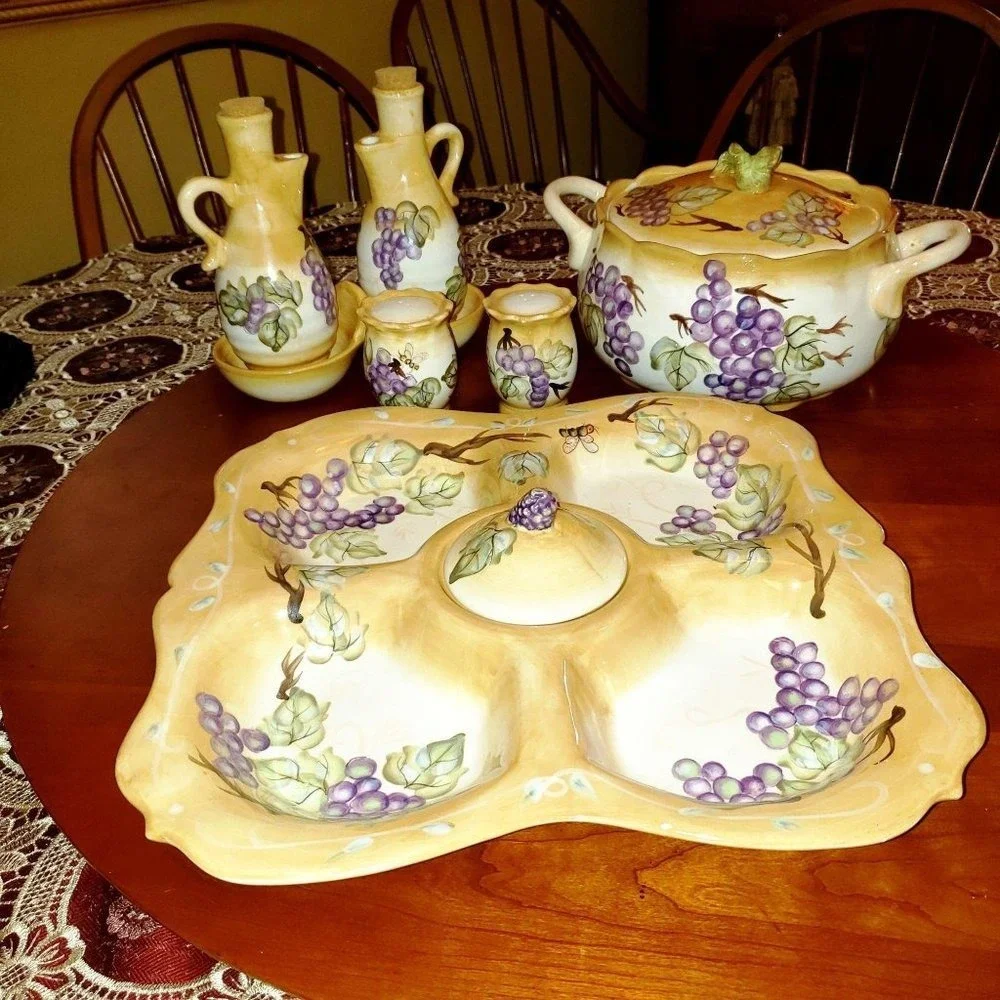 Appetizer‎ Platter & Soup Turrane & Cruets Set & Sa